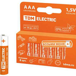 Элемент питания LR03 AAA Alkaline 1,5V PAK-8 SQ1702-0004