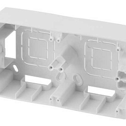 12-6102-01 Коробка наклад. монтажа 2 поста, 2, белый (10/100/600) Б0043170