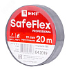 Изолента ПВХ 19мм (рул.20м) серо-стальн. SafeFlex plc-iz-sf-st