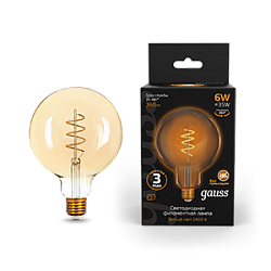 Лампа LED Filament G120 Flexible E27 6W Golden 2400К 1/20 158802008