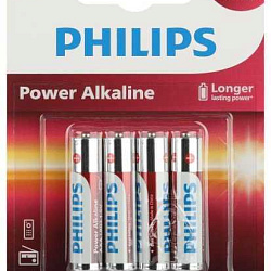 Элемент питания алкалиновый AAA/LR03 1.5В Power (блист. 4шт) Philips Б0062736