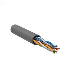 Витая пара U/UTP кат.6 4 пары 23 AWG solid 305м LSZH серый LC1-C604-121