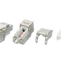 Вставка Keystone Jack RJ45 (8P8C) кат.5E экранир. KJ9-8P8C-C5e-90-SH-F-WH 432598