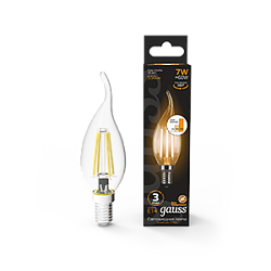 Лампа LED Filament Candle tailed E14 7W 2700K step dimmable 1/10/50 104801107-S