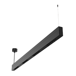 Светодиодный светильник"ВАРТОН" Stellar-Line Comfort Up n Down подвесной 1200х35х75 мм 56 ВТ 3000К RAL9005 черный матовый с линзами 50 градусов двойная засветка V1-R0-T0493-05L21-2005630