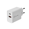 Сетевое зарядное устройство для iPhone/iPad Type-C + USB 3.0 с Quick charge, белое 16-0278