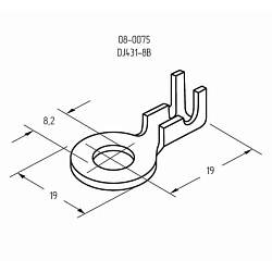 Наконечник кольцевой (НК d8.2мм) 1-1.5кв.мм (DJ431-8B) 08-0075
