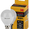 Лампочка светодиодная LED KODAK P45-11W-840-E14 E14 / Е14 11Вт шар нейтральный белый свет Б0057618