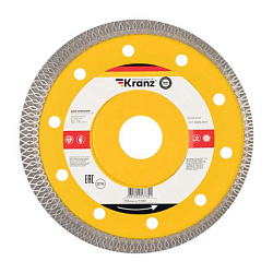 Диск алмазный отрезной ультратонкий 125x22.2x1.4x10 мм KRANZ KR-90-0141