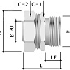 Монтажный комплект муфта металлорукав-коробка DN 15,М20х1,5, наружная резьба KIT6014-20A