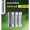 Батарейка щелочная Alkaline LR03/AAA (4шт/блистер) GENERICA ABT-LR03-ST-L04-G