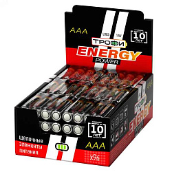 Батарейка Трофи LR03-4S promo-box ENERGY POWER Alkaline (96/384/36864) Б0017349