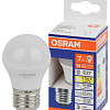 Лампа светодиодная LED 7Вт Е27 2700К 600Лм шар 220В (замена 60Вт) OSRAM 4099854186516