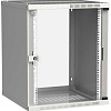 Шкаф LINEA WE 15U 600x650мм дверь стекло серый LWE3-15U67-GF