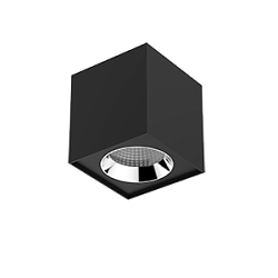 Светодиодный светильник DL-02 Cube накладной 125х135 20 Вт 3000 K 35° RAL9005 черный муар V1-R0-T0360-20000-2002030