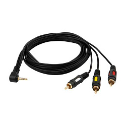 Шнур Стерео 3,5мм 4C - 3 RCA, 1,5м (GOLD) 17-4412