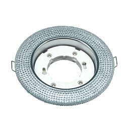 Светильник встраиваемый GX53R-crystal R12L под лампу GX53 с подсветкой 230B Прозрачный/ Хром IN HO 4690612016221