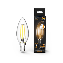 Лампа LED Filament Candle E14 7W 2700К step dimmable 1/10/50 103801107-S