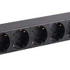 PDU 8 розеток нем. ст, с LED выкл, 1U, без шнура, вх. С14 PH12-8D3