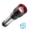 Фонарь аккумуляторный ручной 10Вт LED+5Вт COB LED+красн. zoom-линза Li-ion 18650 2200мА.ч Power-bank корпус анодированный алюм. USB-шнур type C магнит на корпусе KOC132Lit