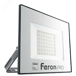 Прожектор светодиодный ДО-50w 6400К 5000Лм IP65 черный Feron.PRO 41540