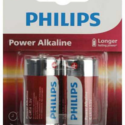 Элемент питания алкалиновый C/LR14 1.5В Power (блист. 2шт) Philips Б0062687