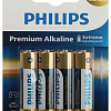 Элемент питания алкалиновый AA/LR6 1.5В Premium (блист. 4шт) Philips Б0062753