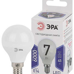 Лампочка светодиодная STD LED P45-7W-860-E14 E14 / Е14 7Вт шар холодный дневной свет Б0031401