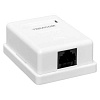 Розетка настенная TERACOM кат.5E неэкранированная 1 порт RJ-45 Dual IDC бел. TRC-WBOX-1RJ45-5EUTP-WH