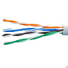 Кабель витая пара U/UTP кат.5E 4х2х24AWG solid CCA PVC сер. (м) 01-0302