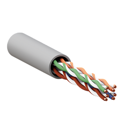 Кабель витая пара U/UTP кат.5E 4 пары 24 AWG solid PVC сер. TERACOM PRO PRO TRP-5EUTP-04PVC-GY-IN3