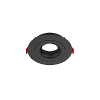 Рамка для модульного светильника "ВАРТОН" FLEX 50 02 круглая встраиваемая 110х45мм RAL9005 черный муар поворотная V1-R0-T0435-10003-2000000