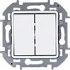 Переключатель модульный 2-кл. Inspiria с подсветкой10AX 250 В бел. Leg 673665