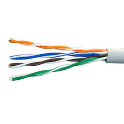 Кабель витая пара U/UTP кат.5E 4х2х24AWG solid Cu PVC In. Premium (м) 01-0313-5