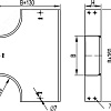 Ответвитель DPX крестообразный 150х50 в комплекте с крепежными элементами и соединительными пластинами 36183KZL
