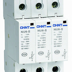 Ограничитель имп. перенапр. NU6-II 3P In=40кА Uc=460B Im=100кА 213571