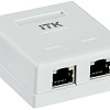 Розетка информационная настенная RJ45 кат. 6 FTP 2-порт CS2-1C06F-22