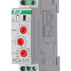 Реле времени PCU-510 2х8А 230В 2 перекл. IP20 многофункц. монтаж на DIN-рейке F&F EA02.001.009