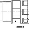 Монтажный комплект муфта труба-коробка DN 29 мм, М32х1,5, полиамид, цвет черный PACM29M32N