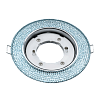 Светильник встраиваемый GX53R-R22L-crystal под лампу GX53 с подсветкой 230B Голубой/Хром 4690612016535