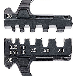 MultiCrimp Плашка опрессовочная: изолированные и неизолированные гильзы, 0.25-6.0 мм?, 3 гнезда KN-973908