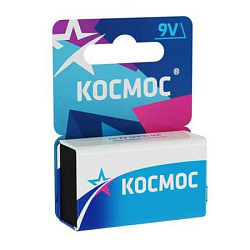 Элемент питания солевой "крона" 6F22 (блист.1шт) КОСМОС KOC6F221BL