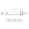 Болт анкерный с гайкой М6/8х65 abgm8x65