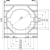 Монтажный комплект муфта труба-коробка DN 48 мм, М50х1,5, полиамид, цвет черный PACM48M50N