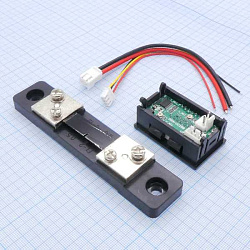 Вольтметр-амперметр в корпусе 0.56" 50А