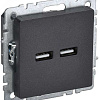 Розетка BRITE USB A+A 3.1А РЮ10-1-БрЧ черн. BR-U21-D31-K02