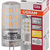 Лампа светодиодная LED 3,5Вт G4 12V STAR PIN40 (замена 40Вт), теплый, прозр. Osram 4058075369009