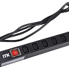 PDU 8 розеток C13 с LED выкл,1U, шнур 2м вилка нем.ст PH12-8C131