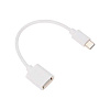 Кабель OTG Type C на USB/2,4A/PVC/white/15cm/18-1180