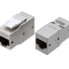 Адаптер проходной (coupler) Keystone Jack RJ45 (8P8C) кат.6 4 пары экранир. CA2-KJ-C6-SH-BK черн. 444916